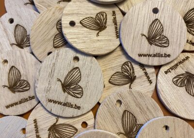 Houten labels